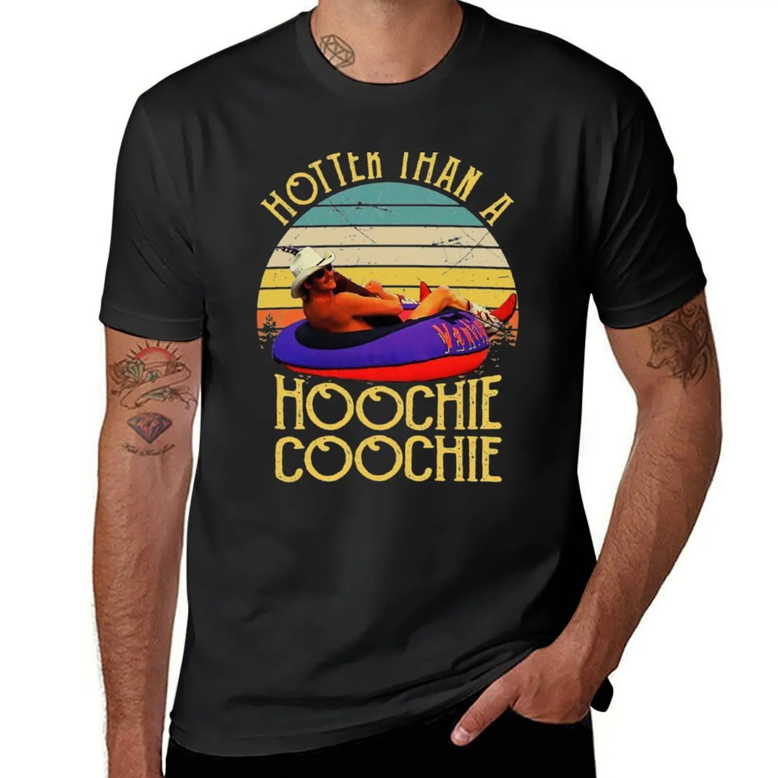 Hotter Than A Hoochie Coochie Alan Vintage Retro T-Shirt for a boy tops boys whites anime t shirts for men