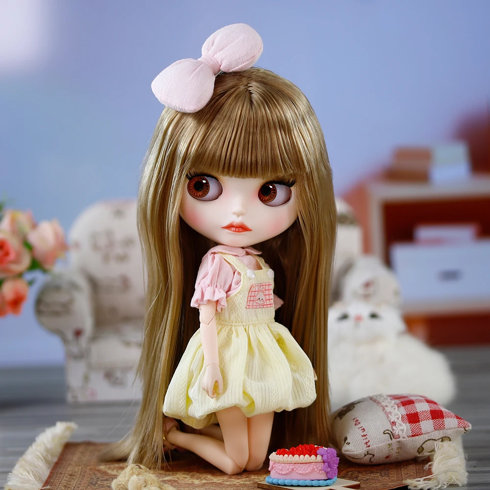 ICY DBS Blyth Pop Witte Huid Gezamenlijk Lichaam Mat Gezicht Leuke Set Speelse Pop DIY SD Cadeau Speelgoed
