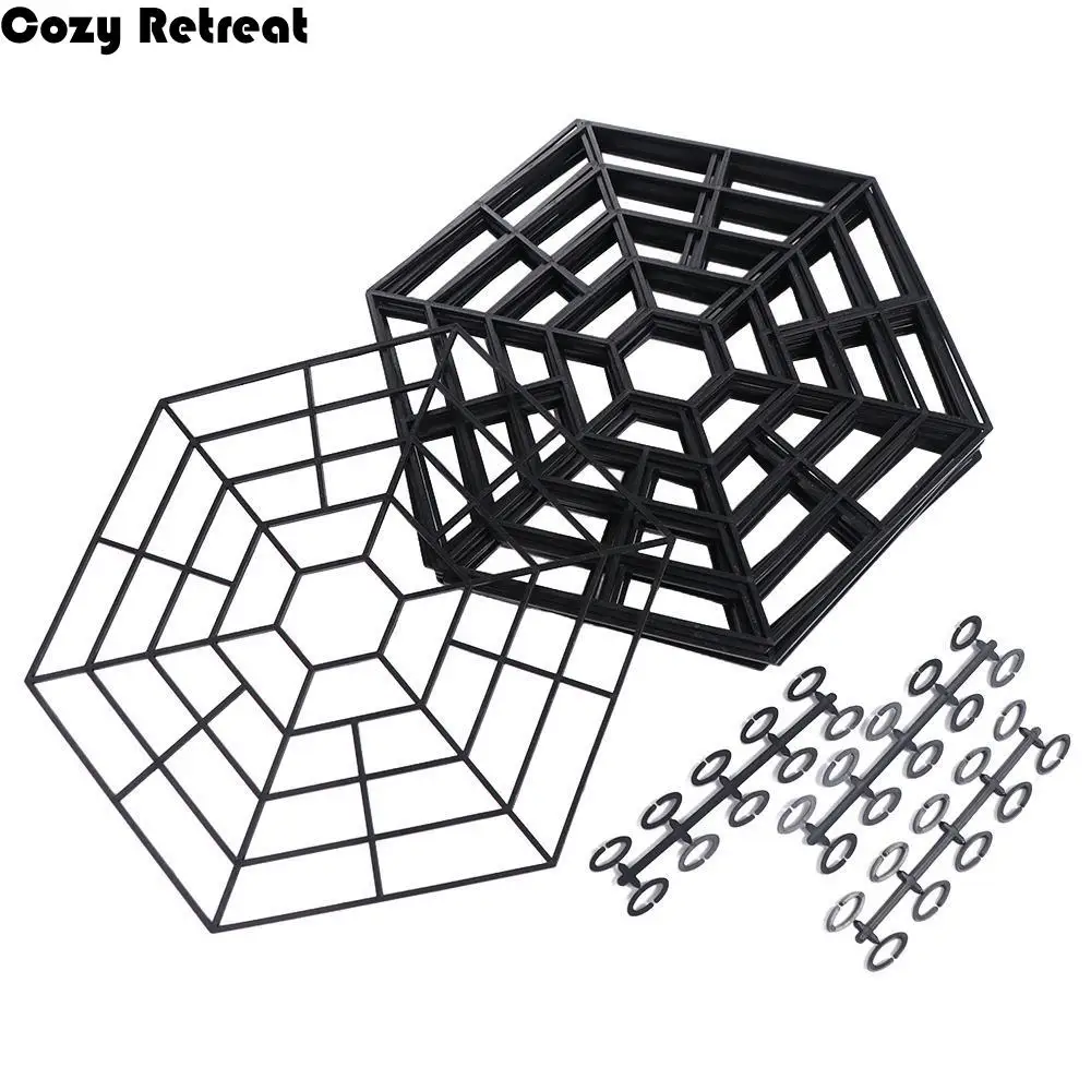 

10pcs Hexagonal Pond Fish Guard Floating Net UV-resistant Plastic Pond Protectors Net Flexibility Protective Cover Garden