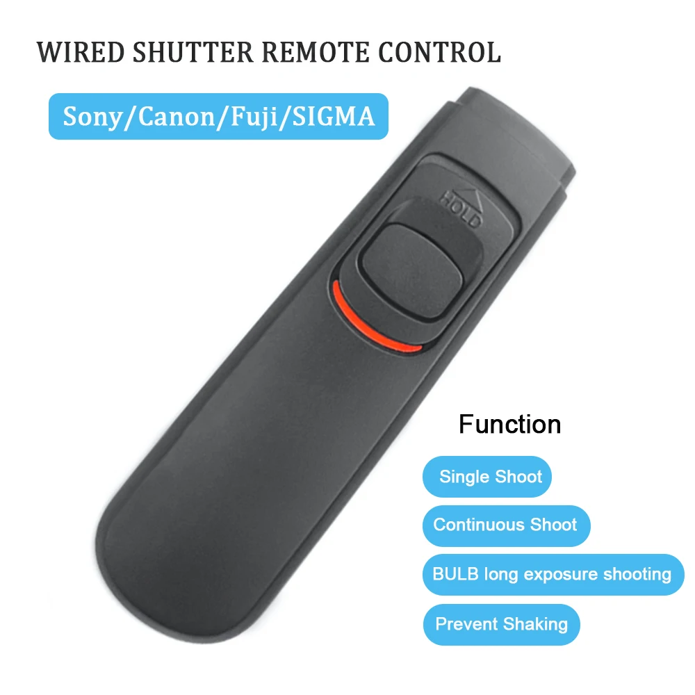 Replace RR-100/RR-80/RR-90/CR-31/RM-UC1/RS-60ES Remote Shutter Release Control cord for Fujifilm Fuji/Sony/Canon/SIGMA Camera