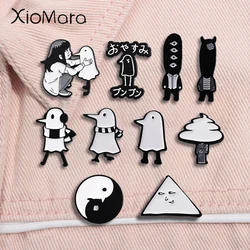 Cartoon Oyasumi Punpun Enamel Pin Anime Comic Character Brooch Lapel Backpack Badge Jewelry Gifts For Fans Friends