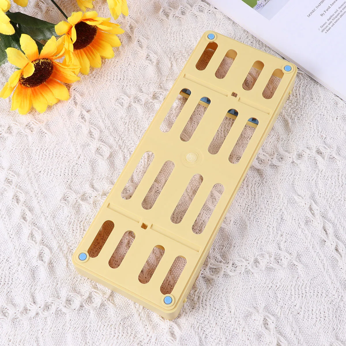 

1Pcs Dental Sterilisation Box Plastic Foldable Tray for Disinfection Storage of Tools High Quality Yellow Tray