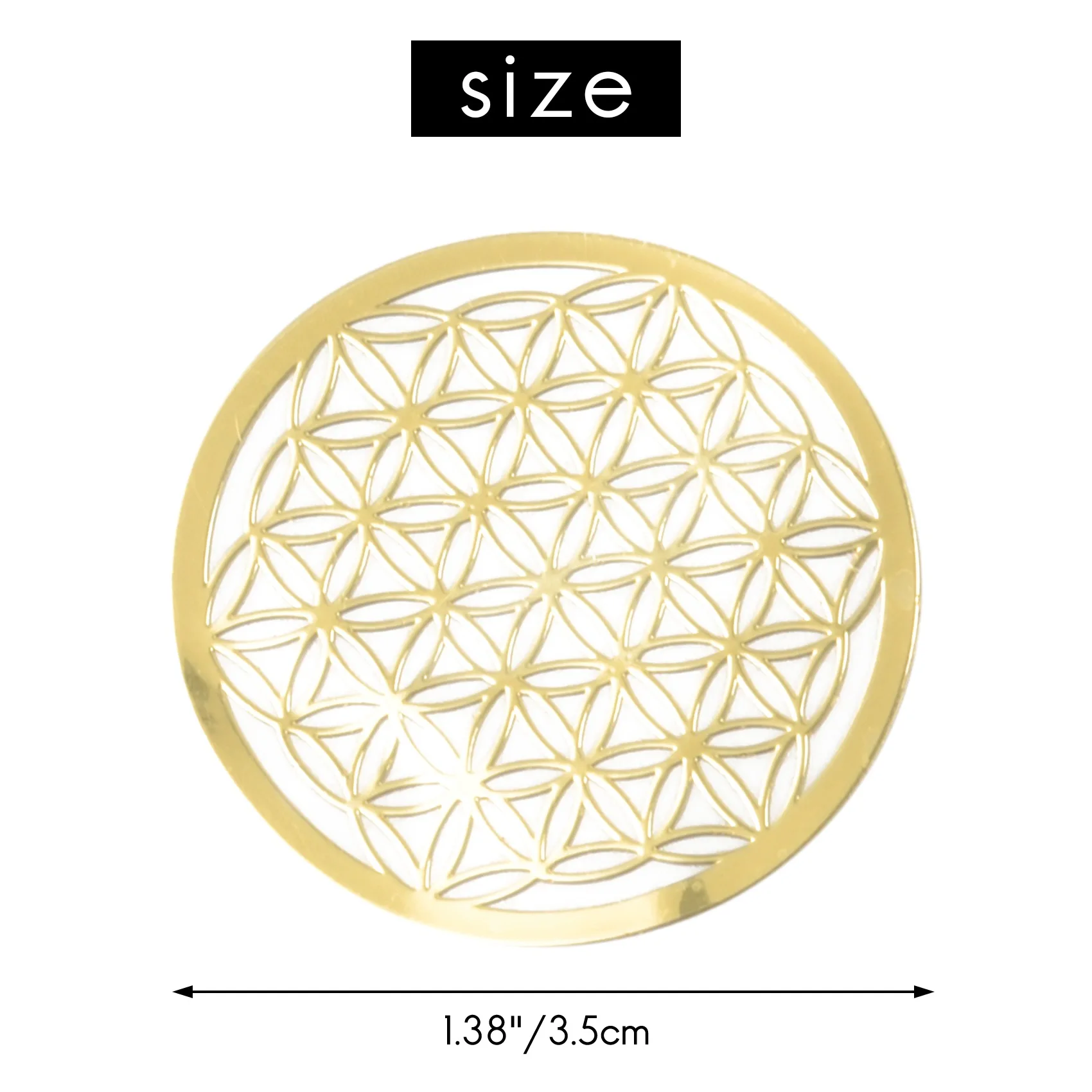 4 pz/set New Metal Energy Decor Sticker Flower Of Life
