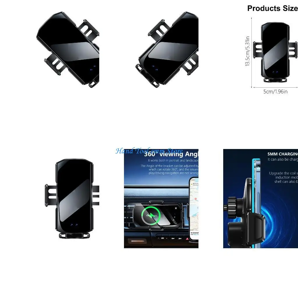 

H37F Надежное автомобильное крепление для телефонов с возможностью беспроводной зарядки 15 Вт, магнитная стойка