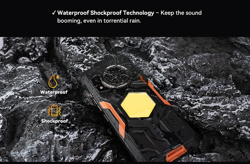 Rugged Smartphone Cubot Kingkong Power 5, Android 15, 16GB RAM (6+10), 128GB ROM, 6.88' 120Hz Screen, 15300mAh Battery, MTK G100