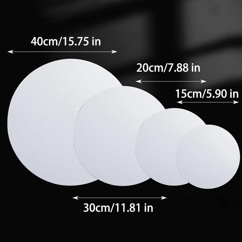 Round Canvas Board For Painting Cotton Blank,Primed White,Suitable For Gouache,Watercolor,Acrylic,Oil Painting,Art Supplies 5Pcs