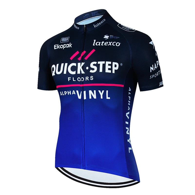 2025 Quick Step Short Sleeve Cycling Jersey Men Ropa Ciclismo Racing Top Cycling Clothes Maillot Summer Bicycle Bike Wear Shirts