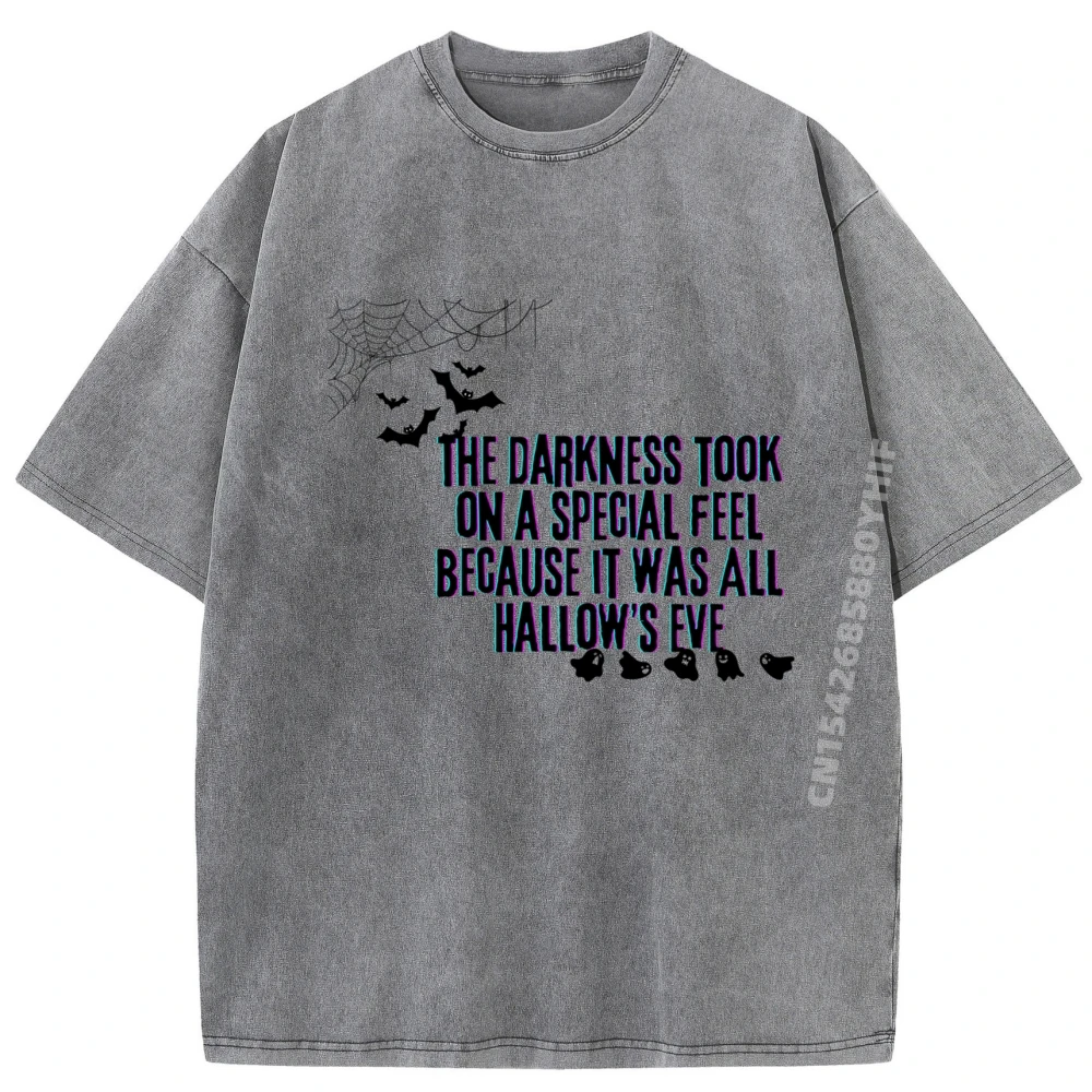 

Mens Graphic Tees Hallow's Eve Plain T Shirts Wholesale Couples Mens T Shirt Street Wear Washed Letter Printed Clothes