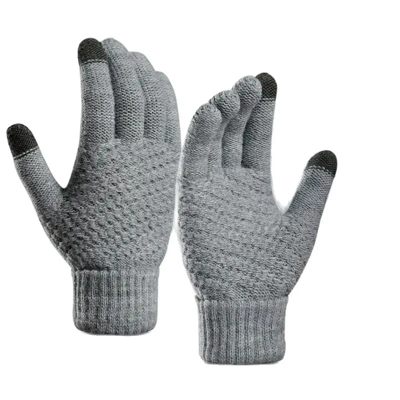 AliExpress WRELS Women Men Warm Winter Touch Screen Gloves Stretch Classical Knit Mittens Wool Full Finger Outdoor Cycling Driving Glove