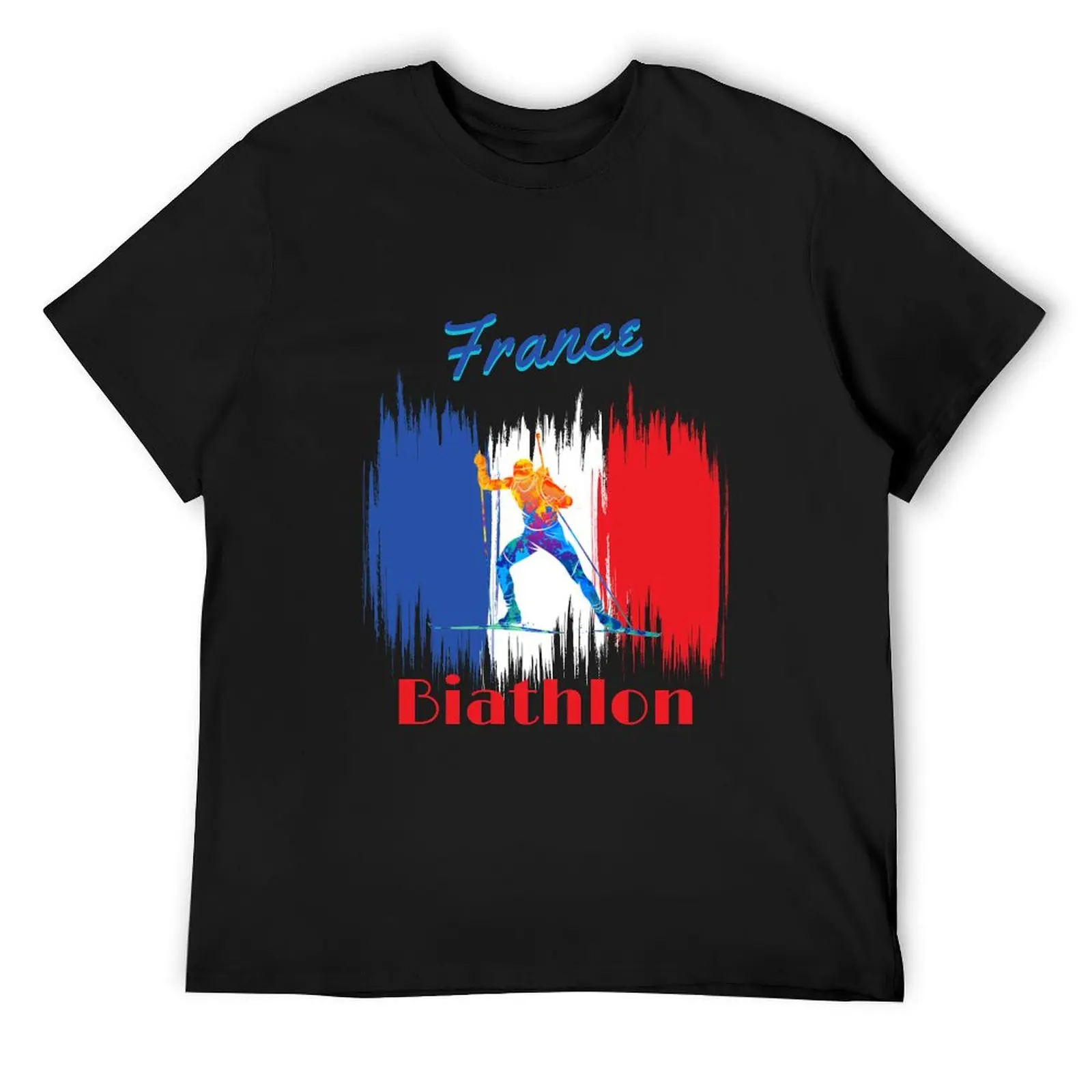 

France biathlon wintersport T-Shirt Blouse vintage clothes street wear funny gifts clothes for men