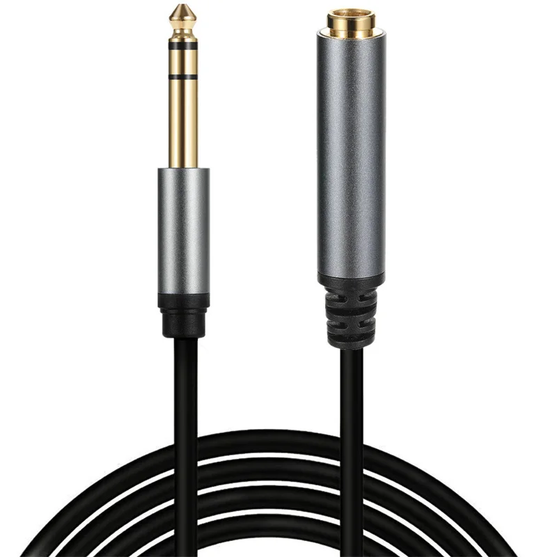 1/4 นิ้ว TRS เครื่องมือสายตรง 6.35 มม.ชายหญิงแจ็คสเตอริโอ Audio Interconnect สายไฟ 6.35 mm Balanced Line 0.3 m 1.8 m