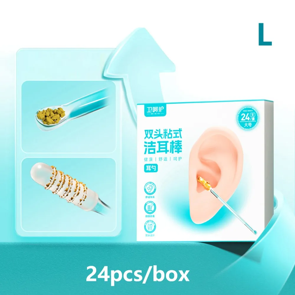 

New Disposable Disposable Ear Swabs Ear Cleaner Soft Sticky Earwax Remover Stick Sticky Ear Digger for Olders Adult Kid
