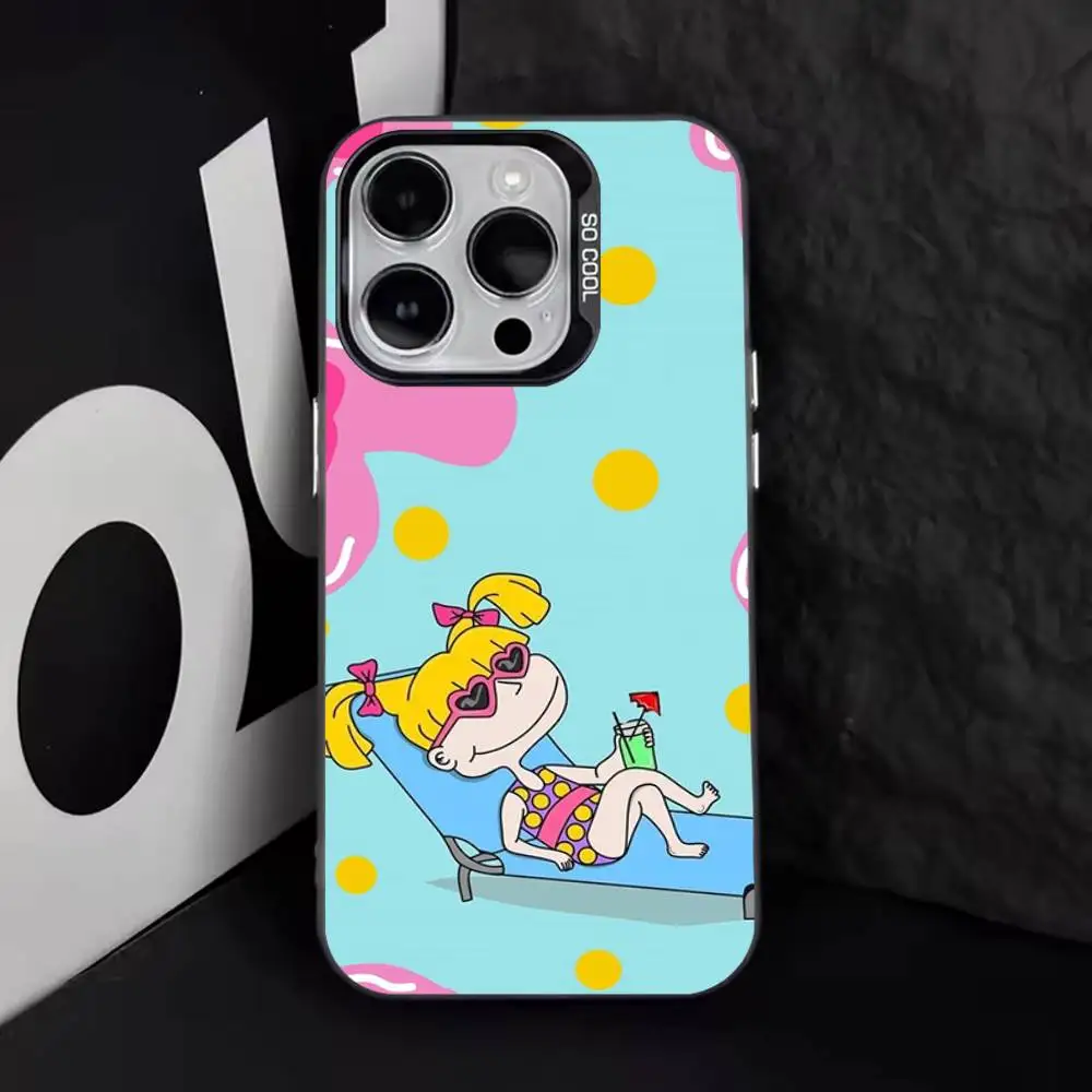 حافظة هاتف R-Rugrat ChuckieS A-Angelica لهاتف iPhone 17,16,15,14,13,12,11,Pro,Max,Plus,E,Air,Mini Black Tpu #4