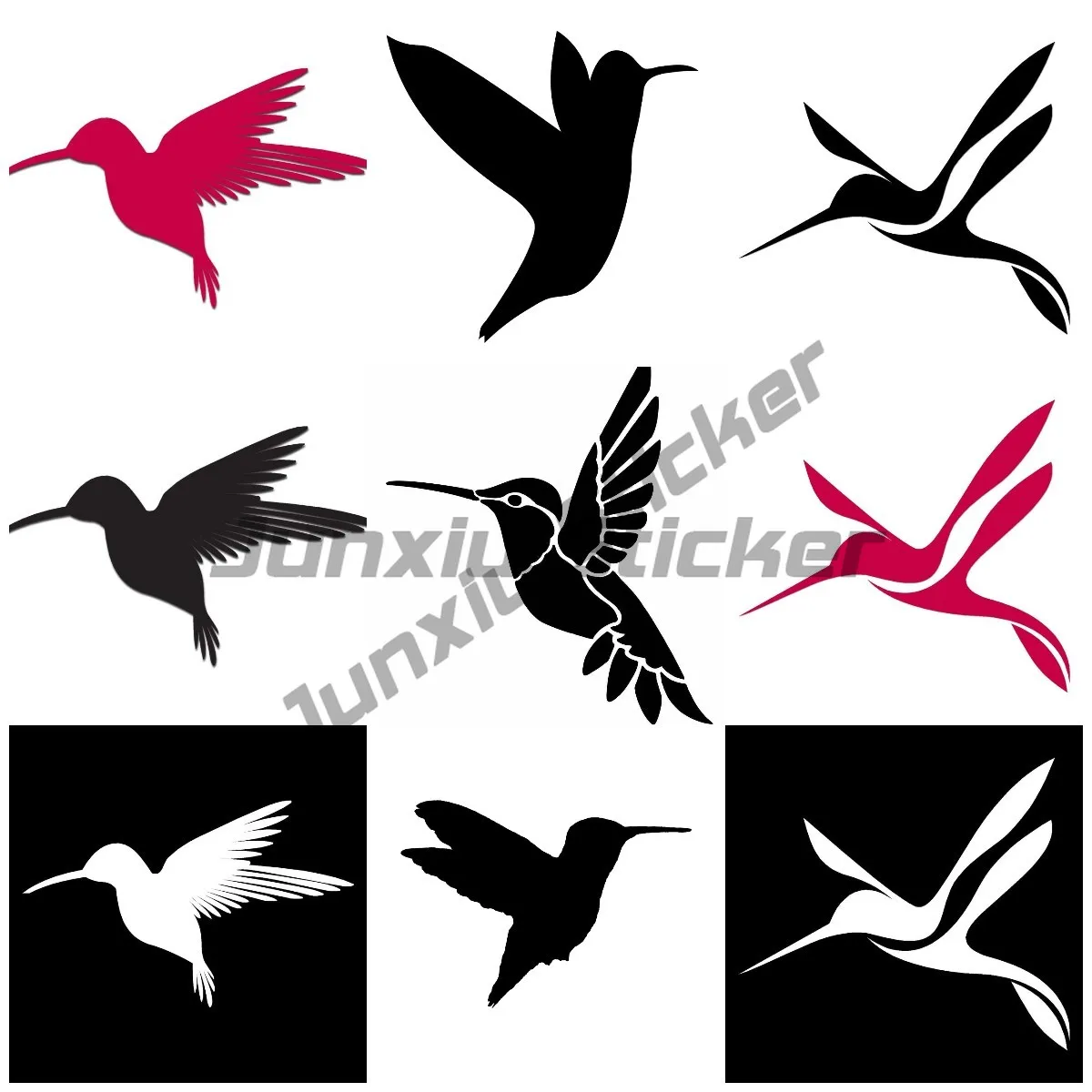 

Beautifu Hummingbird Hand Painted Bird Sticker for Home Decoration Toilet Car Sticker Vinyl Waterproof 3D Occlusion Scratch Body