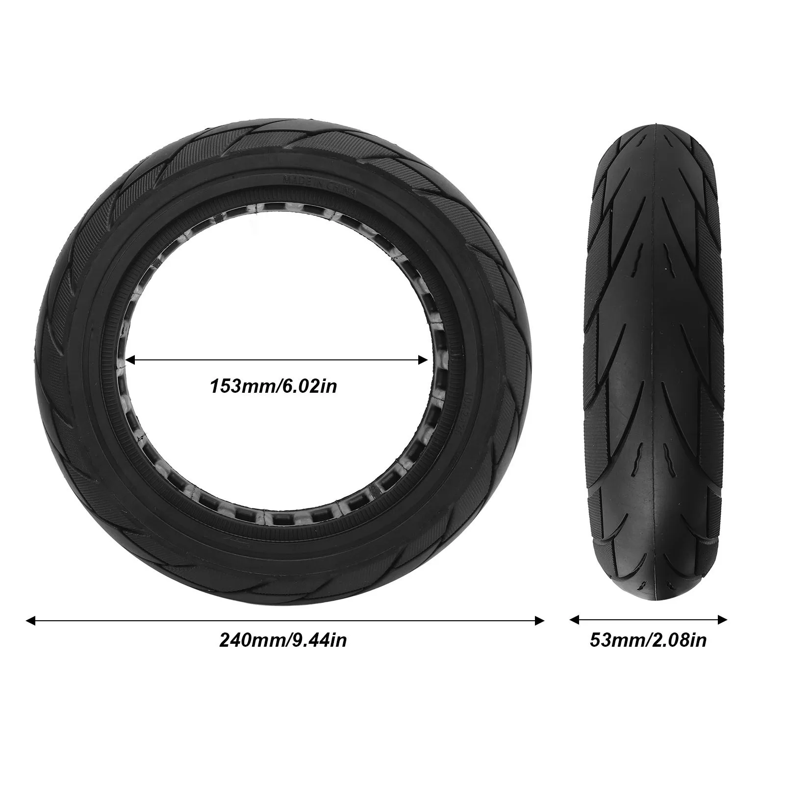 إطارات سكوتر كهربائي 10x2.125 بوصة عجلات صلبة مقاومة للانزلاق استبدال الإطارات لـ Ninebot F30 #4