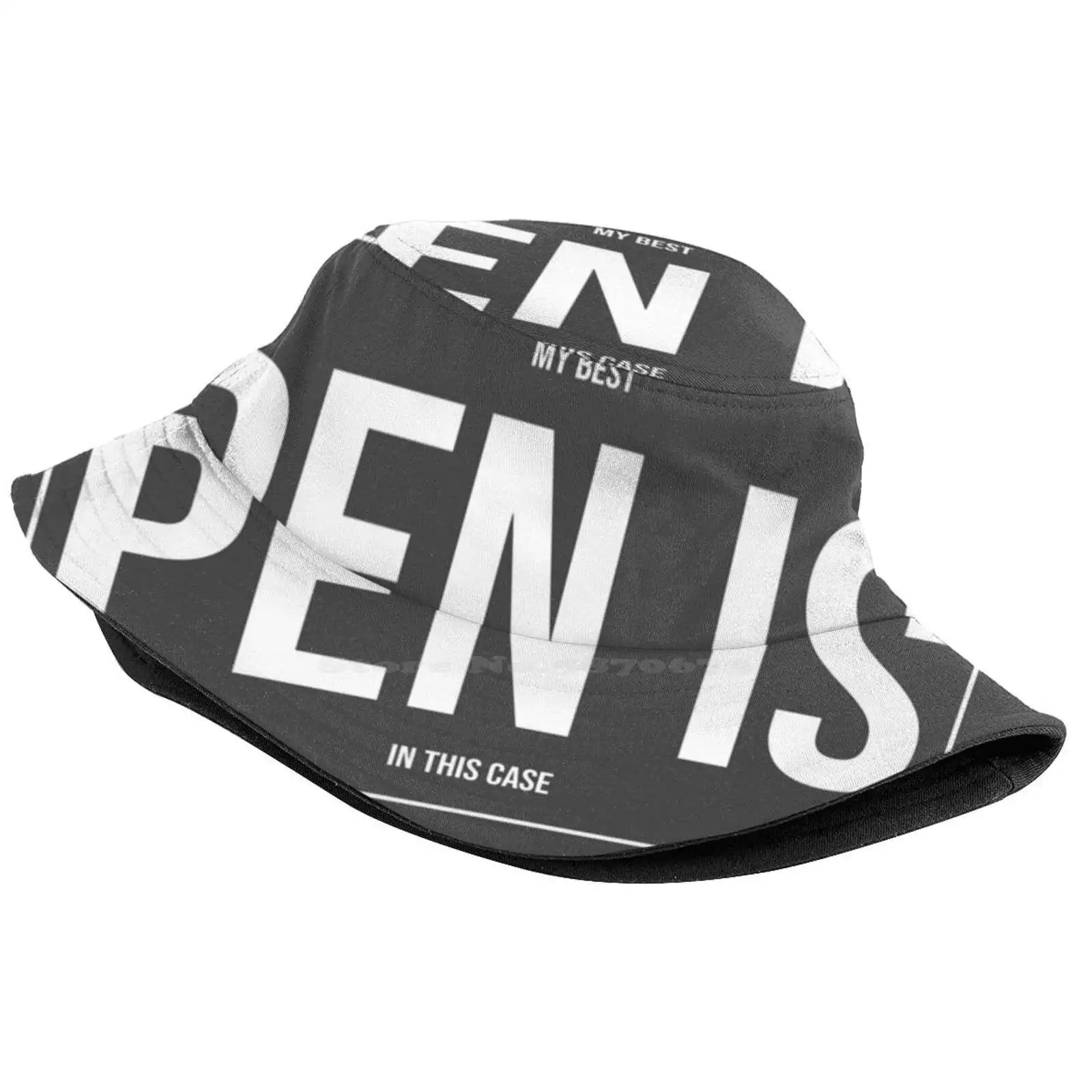 Pen Is In This Case Sun Cap Fisherman Hat Bucket Hats Funny Joke Text