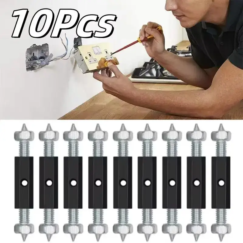 

10pcs Adjustable Switch Socket Support Rods - Professional Repair Kit with Wrench for 86/118 Type Electrical Boxes