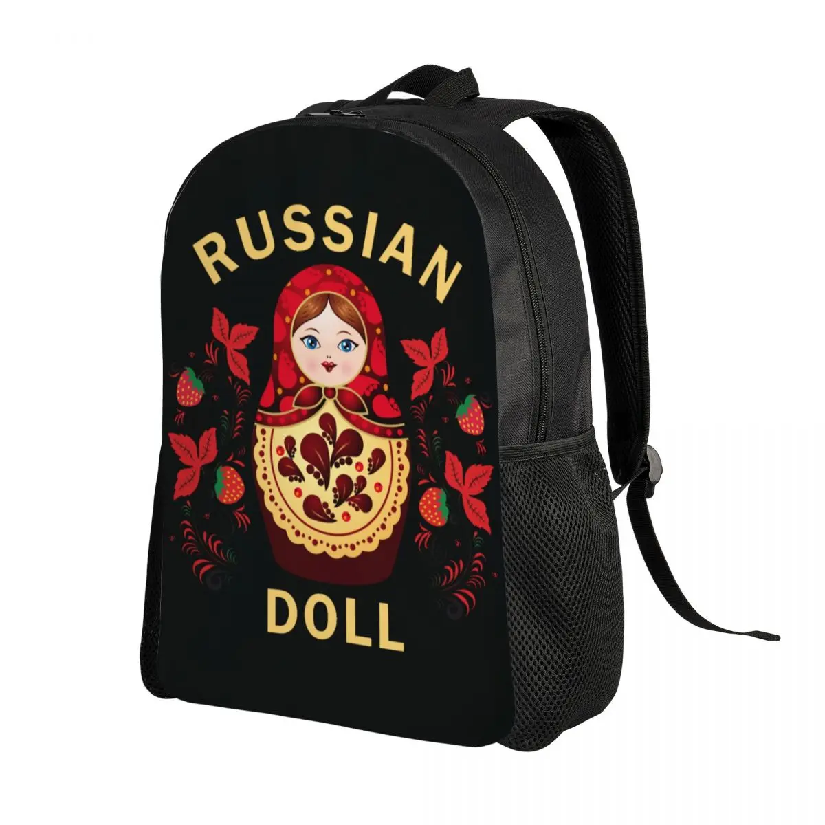 Babushka Matryoshka Russian Doll Backpacks for Men Women Waterproof College School Bag Print Bookbags