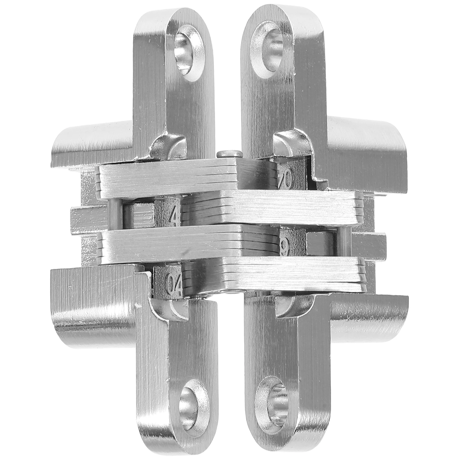 

Folding Door Hinges Concealed Silver Stainless Steel Heavy Duty Invisible Cross Mini Hidden Pivot Cabinet Window Repair Smooth