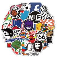 10/30/50/101PCS Cool Fashion Brand Logo Stickers Trend Skateboard Laptop Motorcycle Phone Car Graffiti Sticker Decals Kids Toy