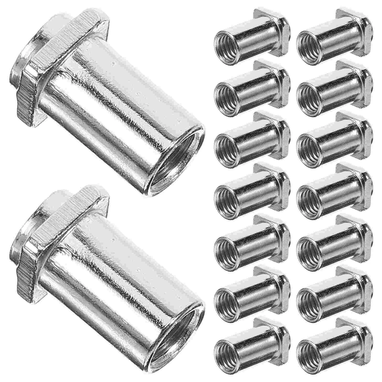 

20 Pcs Swivel Nuts Drum Part Spare for Tom Lug Seal Metal Parts Floor Supply Iron