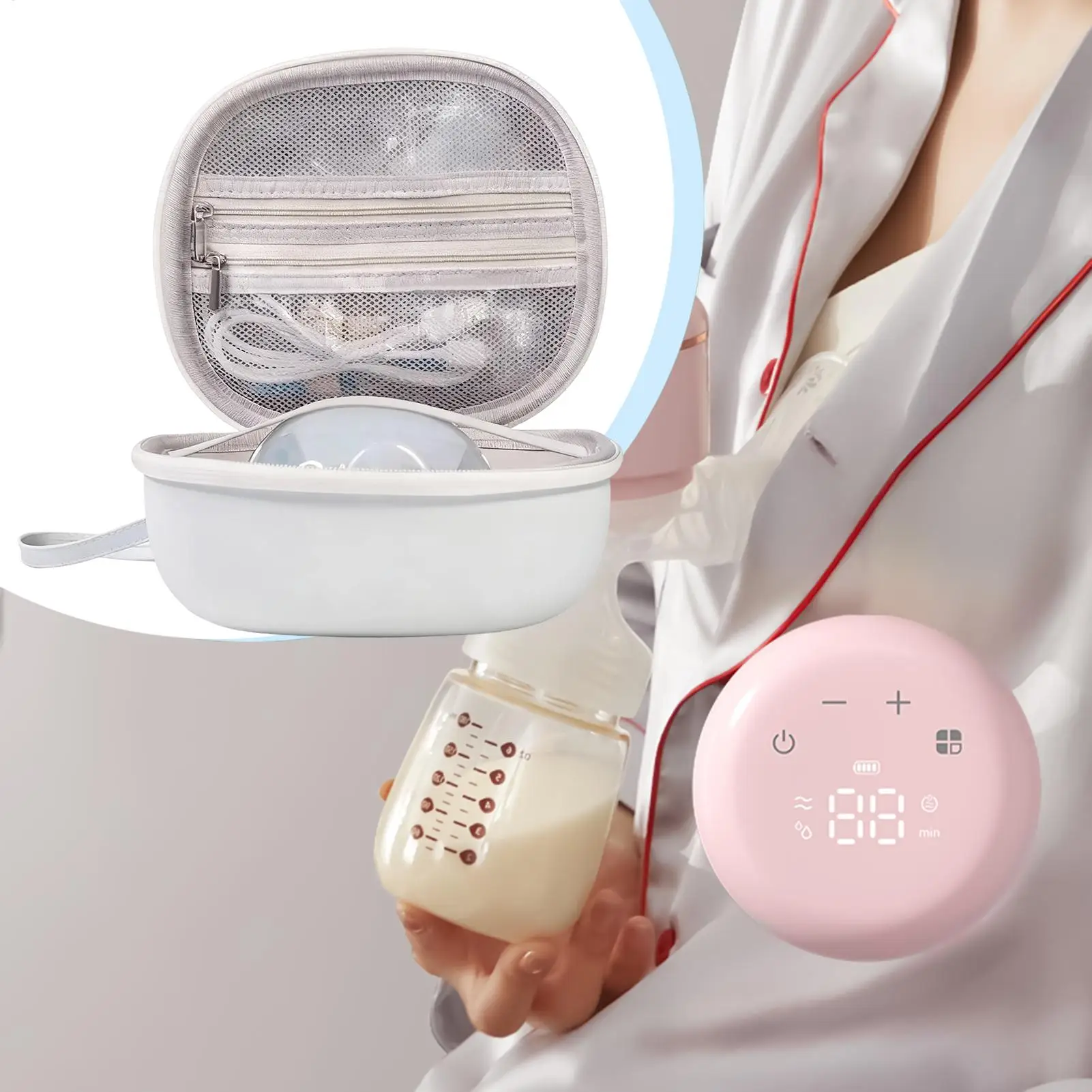 Tire-lait sac de rangement mallette de rangement avec plusieurs compartiments étui de tire-lait pour maman enfants allaitement trajet voyage quotidien