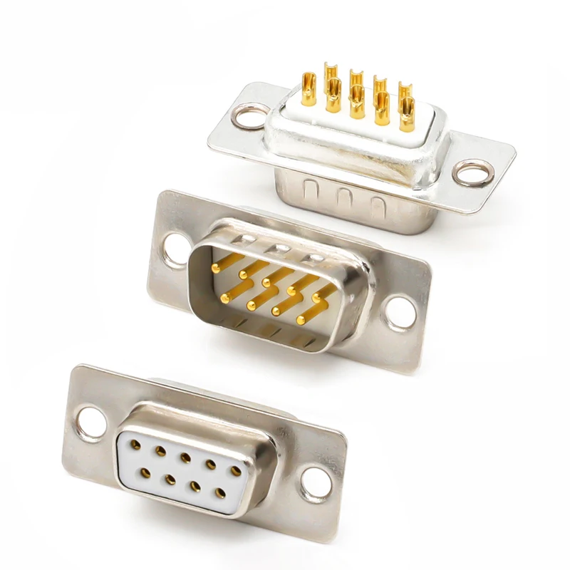 

2pcs RS232 DB9 Connector Serial VGA 9 Pin Female 2 Rows Solder Type Plug D-SUB Male Plug Socket Connector