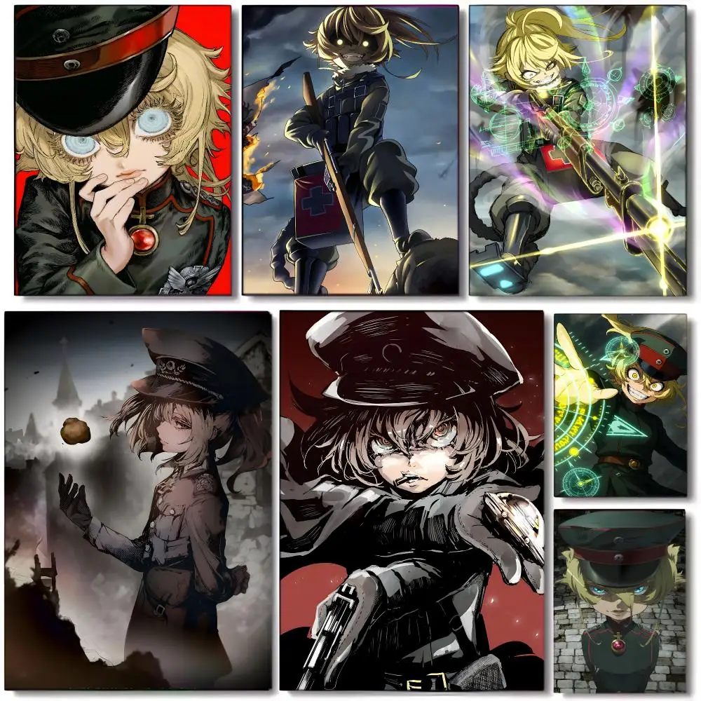 Fantasy Anime S-Saga of Tanya the Evil Poster Wall art print art suitable for living room bedroom bar parlor home decor gift