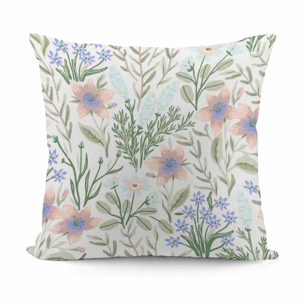 

Plush fabric Double Sided Living Room Furniture Inlaid Cushion Decorative Pillow CoverPillow Cover Home leaves