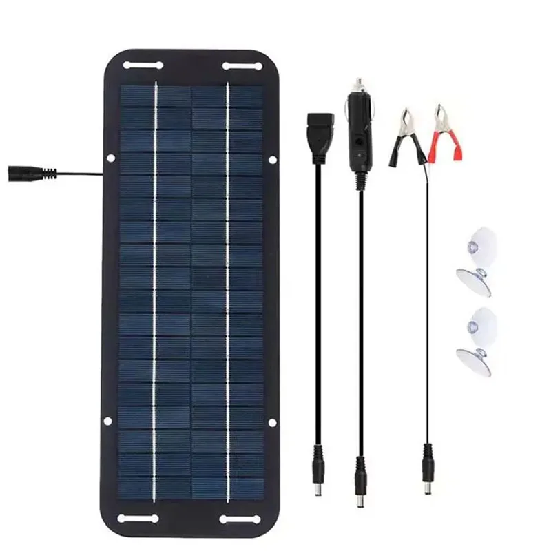 12V Solar Panel Kit IP65 Waterproof Portable Solar Charger High Efficiency Car Battery Trickle Battery Charge for Outdoor Use