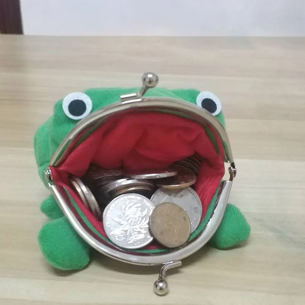 Coin Holder Frog Wallet Anime Cartoon Frog Coin Purse Mini Storage Bag