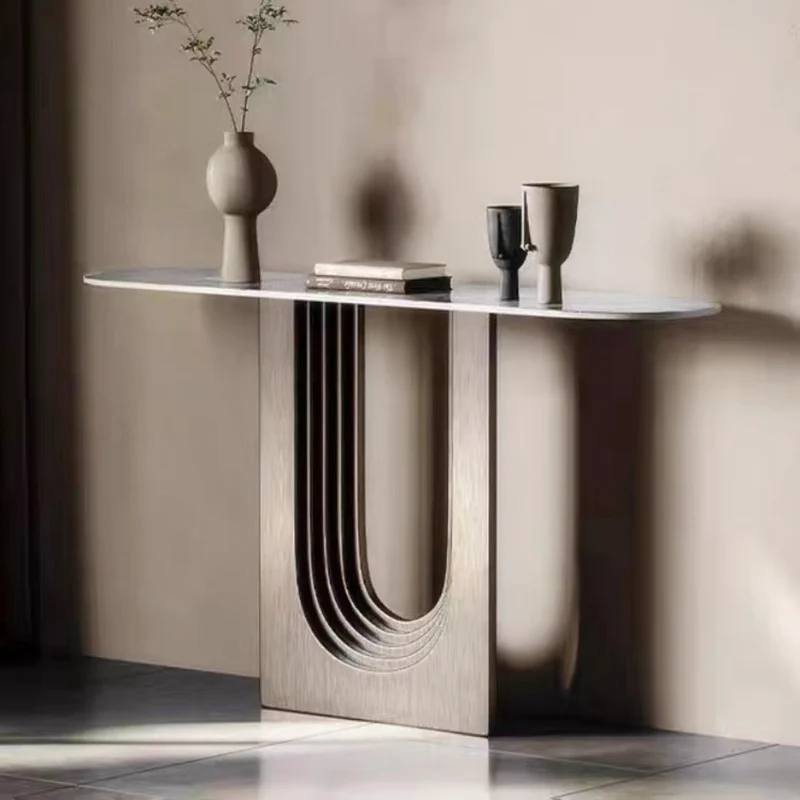 Mesas de Consola Modernas para la Entrada, Decoración de Pasillos, Mesas de Consola de Diseño de Lujo, Muebles para Sala de Estar