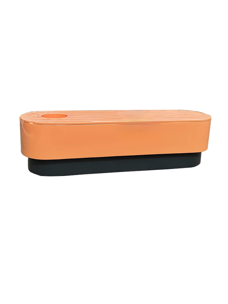 Outdoor fiberglass anti-corrosion wood seat sitting area flower pot seat