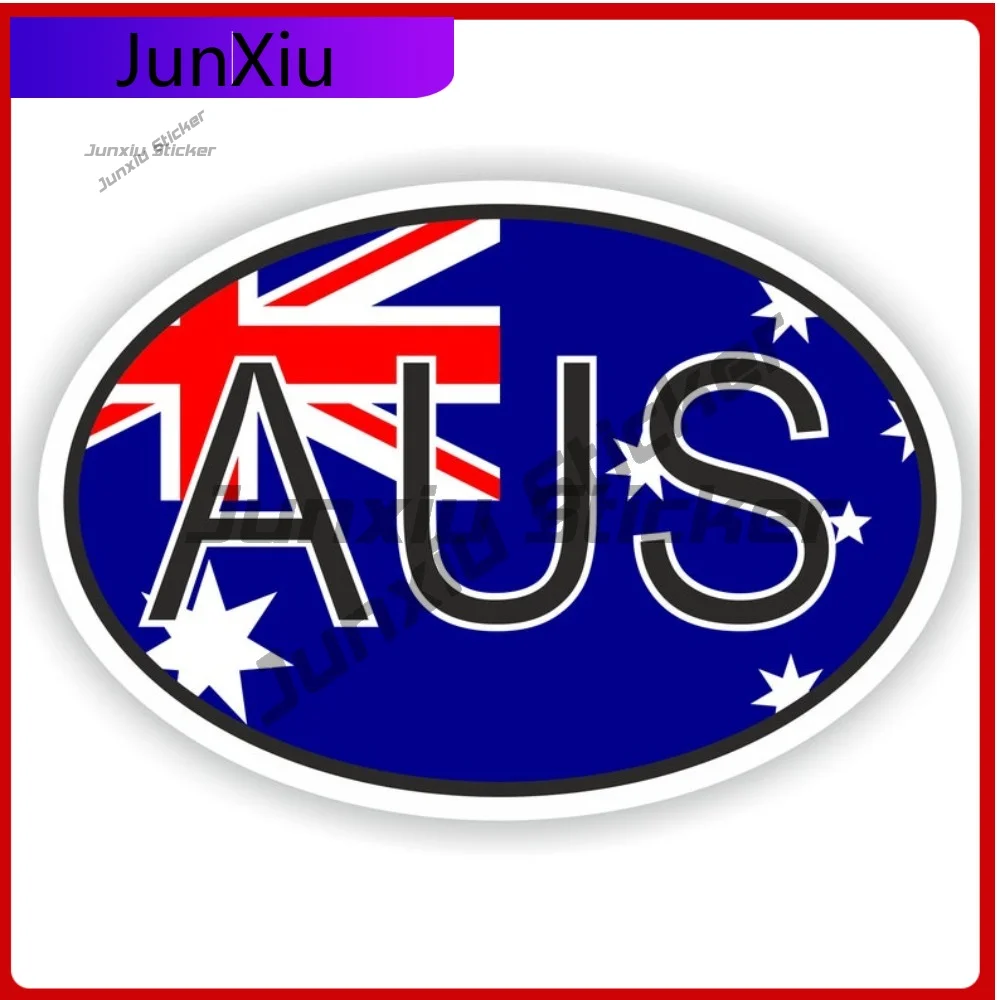 

Australia Oval Country Code Aus Flag National Emblem With White Border Vinyl Decals Motorcycle Wheels Stickers Mountain Camper