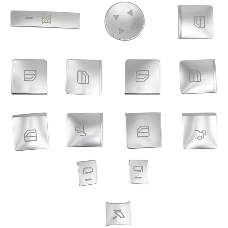 70X Inner Door Armrest Window Switch Button Trim Cover Sticker For Benz GLK ML GL A B C E G Class W204 W212 W246 W166