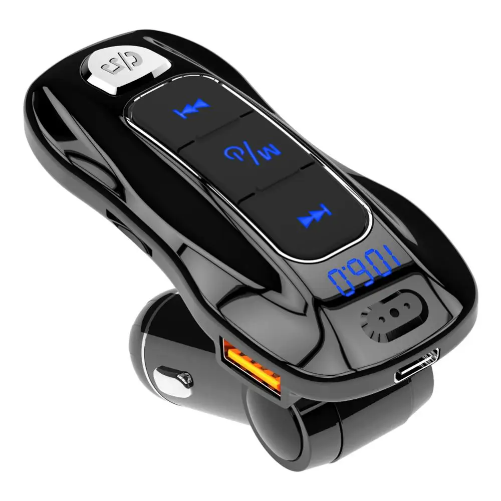 FM Bluetooth Dual USB Radio Modulator Car Transmitter Wireless Mp3 Player Hands Free Fast Charging USB Charger Car Fm Bluetooth