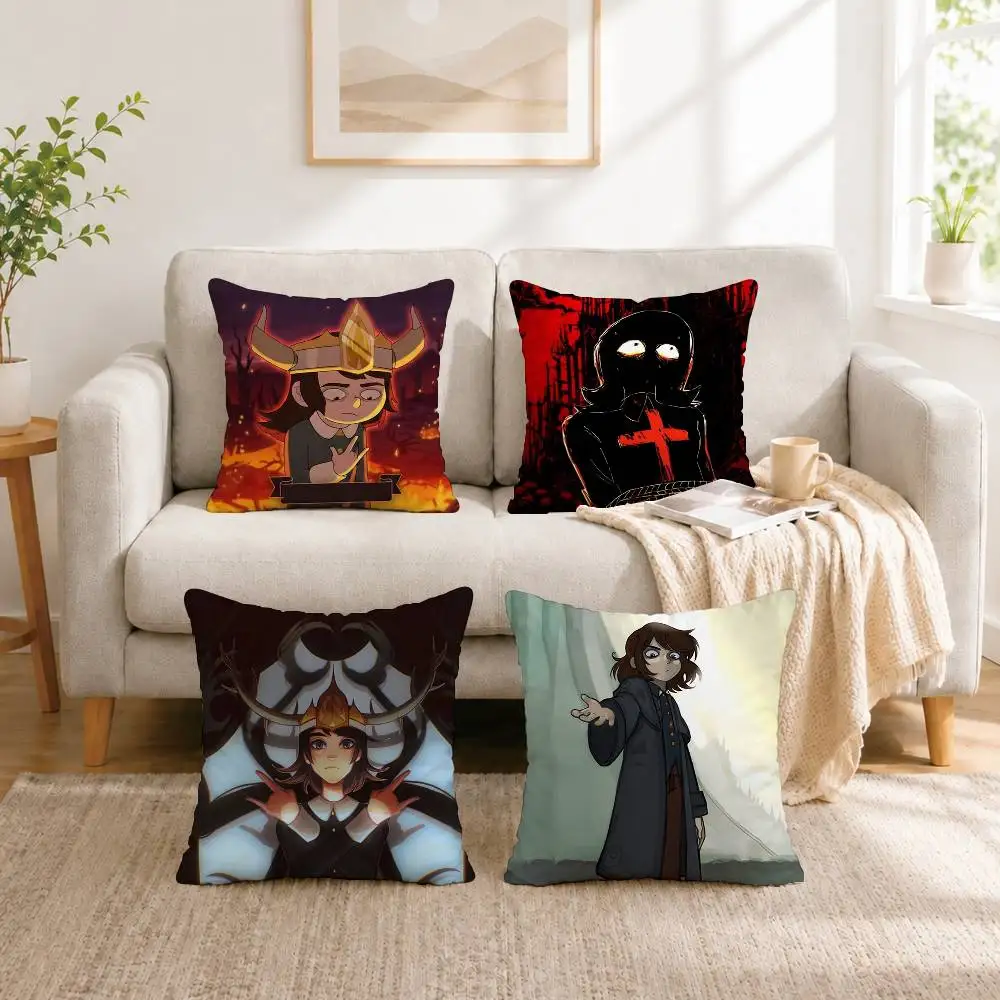 Abaddon H-HauntedS H-Hotel Pillow Case Square Double-Sided Sofa Cushion Cover Bedroom Bedside Pillow Gift