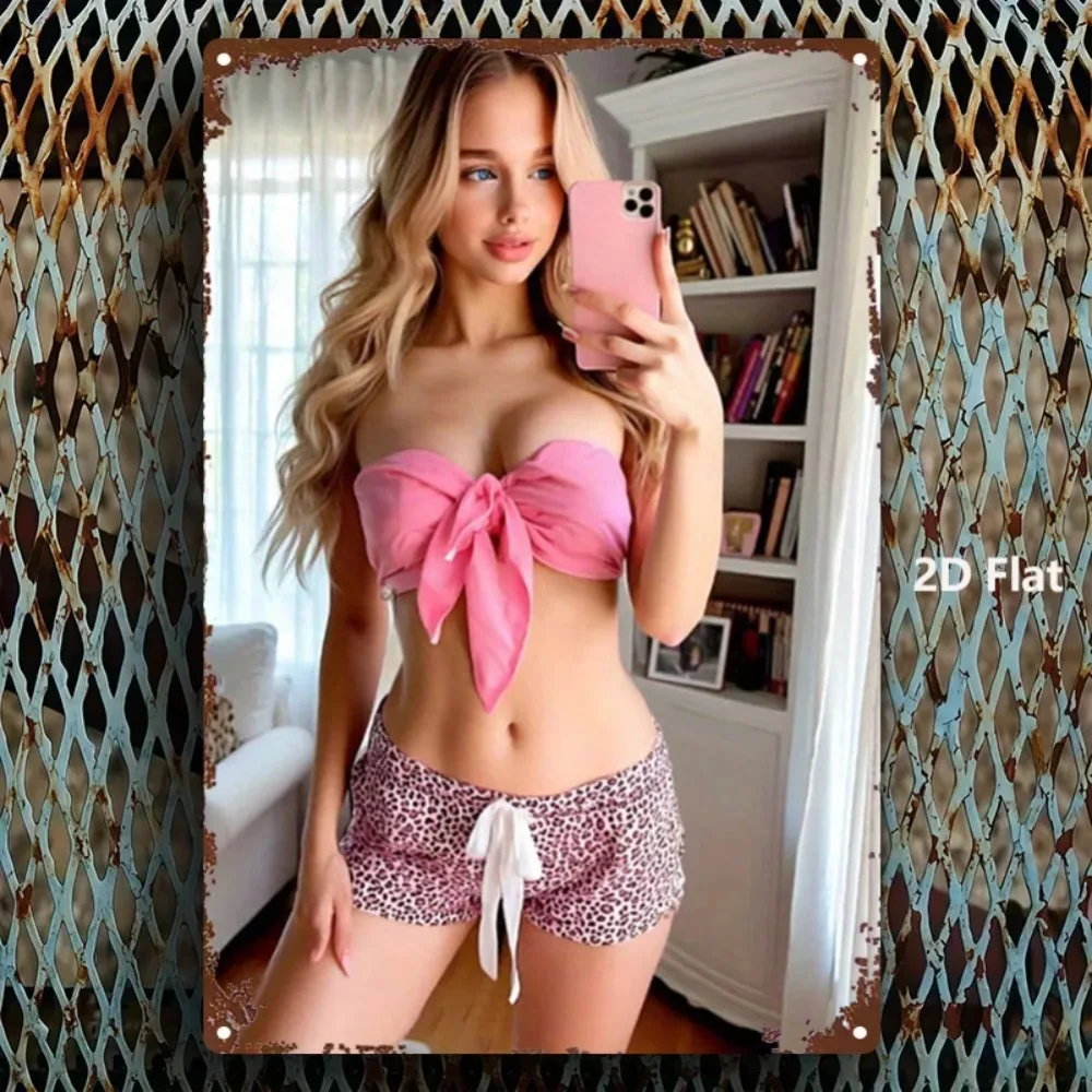 

Металлическая настенная табличка в стиле ретро с леопардовым принтом, розовая, 8x12 дюймов, железная, для декора дома, бара, гаража