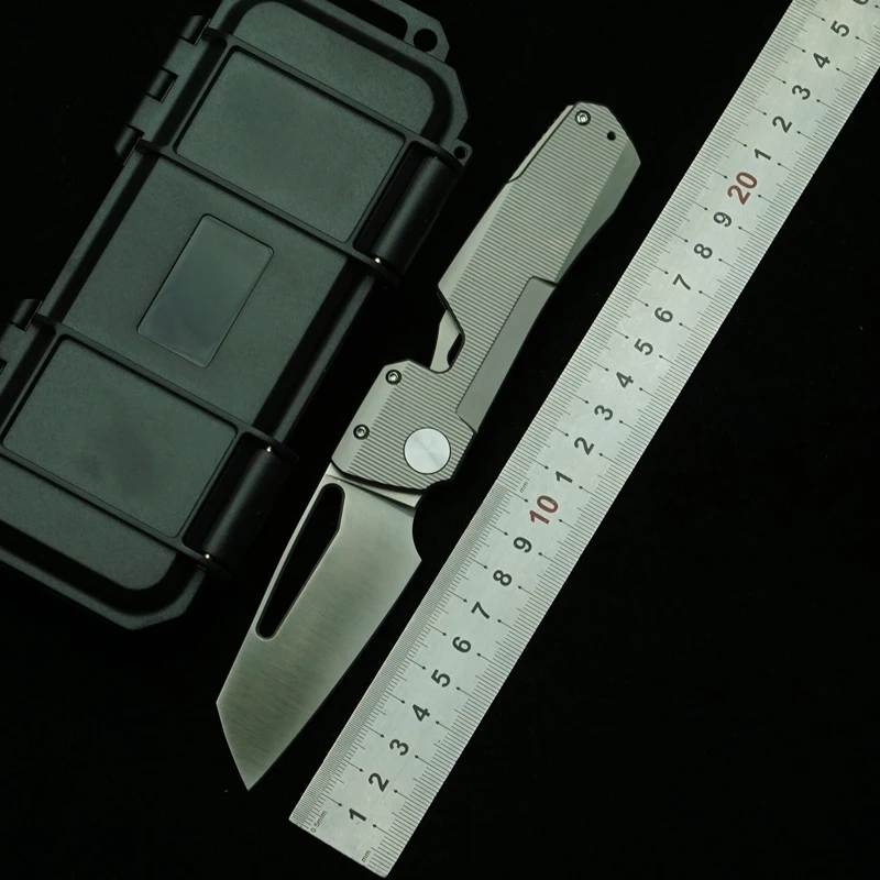 New 2025 WinterPudding 8ight Magnet Inside M390 Blade Ceramic Bearing Titanium Handle Pocket EDC Tool Camp Hunt Folding Knife