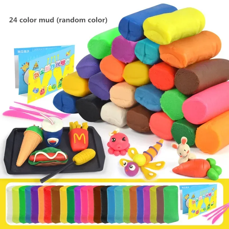 Colorful Plasticine Making Toys Creative DIY Handmade Mold Tool Ice Cream Noodles Machine Kids Play House Toys Colored Clay Gift