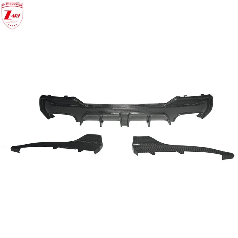 Z-ART G22 Dry Carbon Fiber Rear Diffuser for BMW G22 Dry Carbon Fiber Rear Lip for All New 4 Coupe 2020+