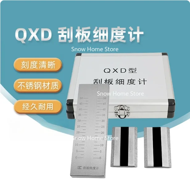 QXD Single Groove Fineness Gauge, Grindometer Fineness Meter, Range 0-25/0-50/0-100/0-150μm, 1 Piece