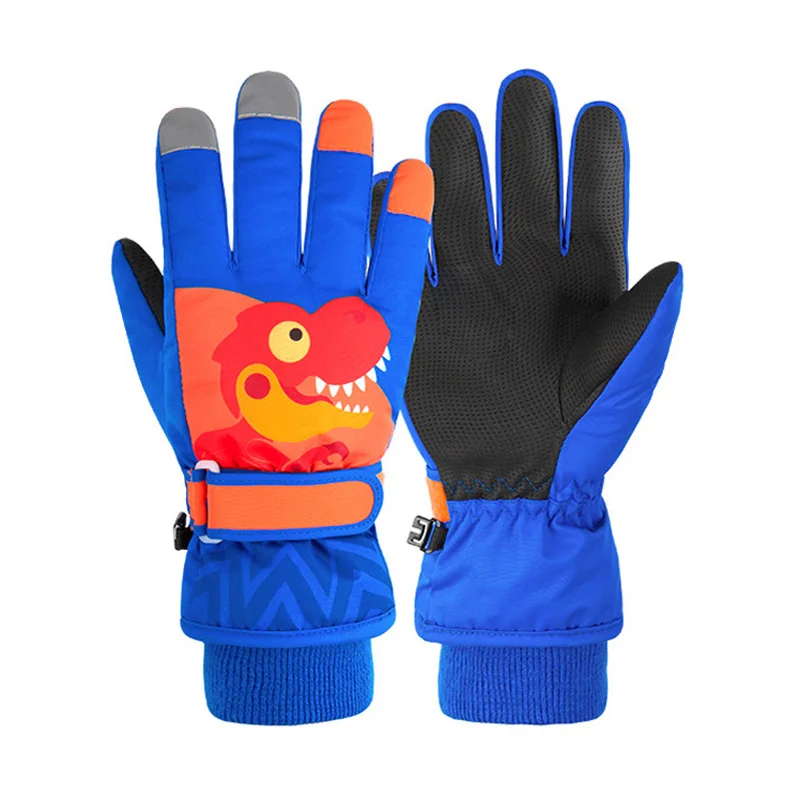 Thicken Baby Winter Gloves Coral Fleece Waterproof Child Ski Gloves Snowboard Outdoor Sports Kids Snow Mittens for Girls Boys