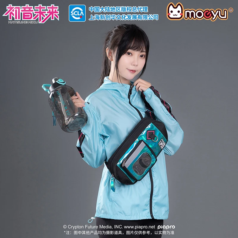 Moeyu Original Hatsune Miku Straw Water Bottle Cup Portable Bottles Cups Vocaloid Cartoon Large Drinkware for Outdoor Sports