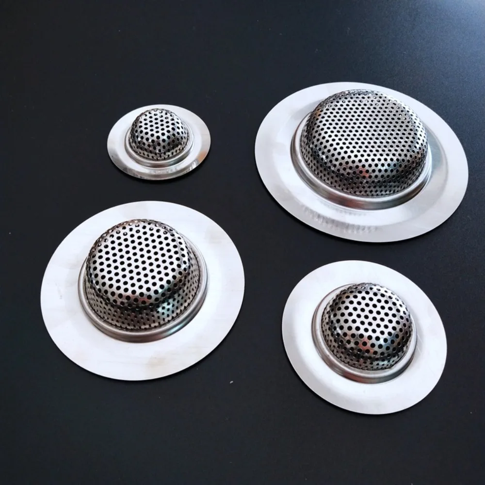 Hat Shape Mesh Sink Strainer Filter Durable Anti-clogging Mesh Fine Stainless Steel Sink Strainer Rough Hole Drainage