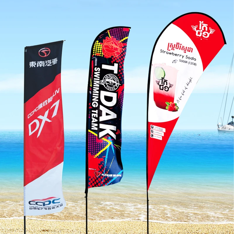 xvggdg Custom Flag Graphic custom printing teardrop flag beach flag banner graphic replacement promotion