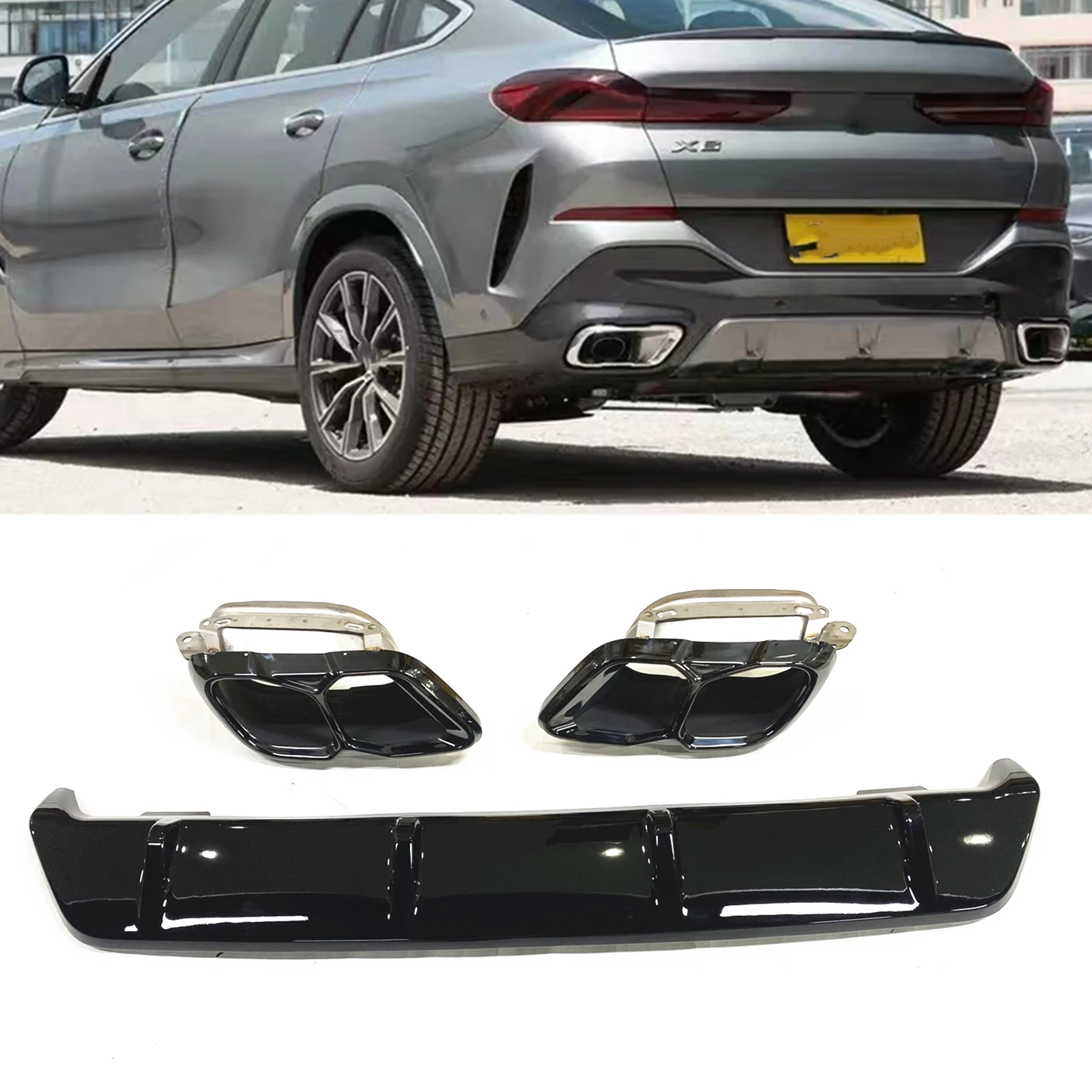 

Диффузор для заднего бампера BMW G06 LCI X6 2020-2024