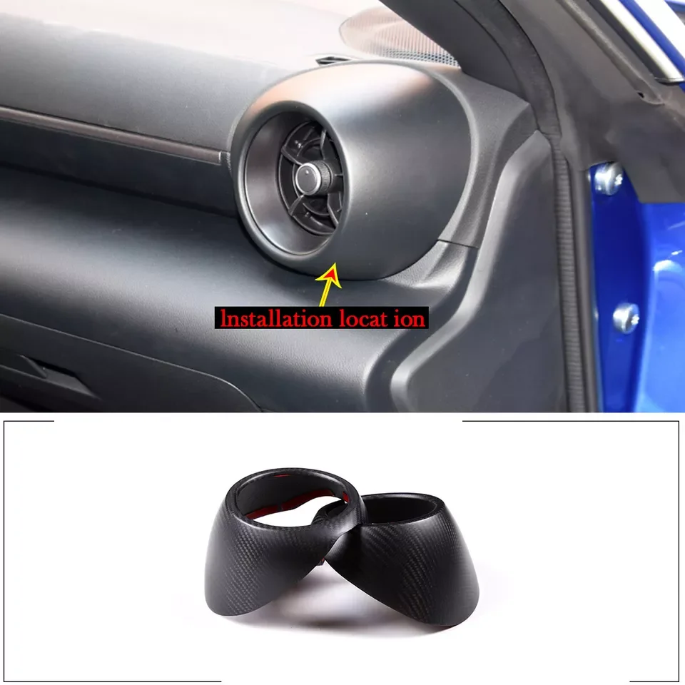 Carbon Matte Black Side Air Outlet Frame Trim For Toyota 86/Subaru BRZ 2022-2023