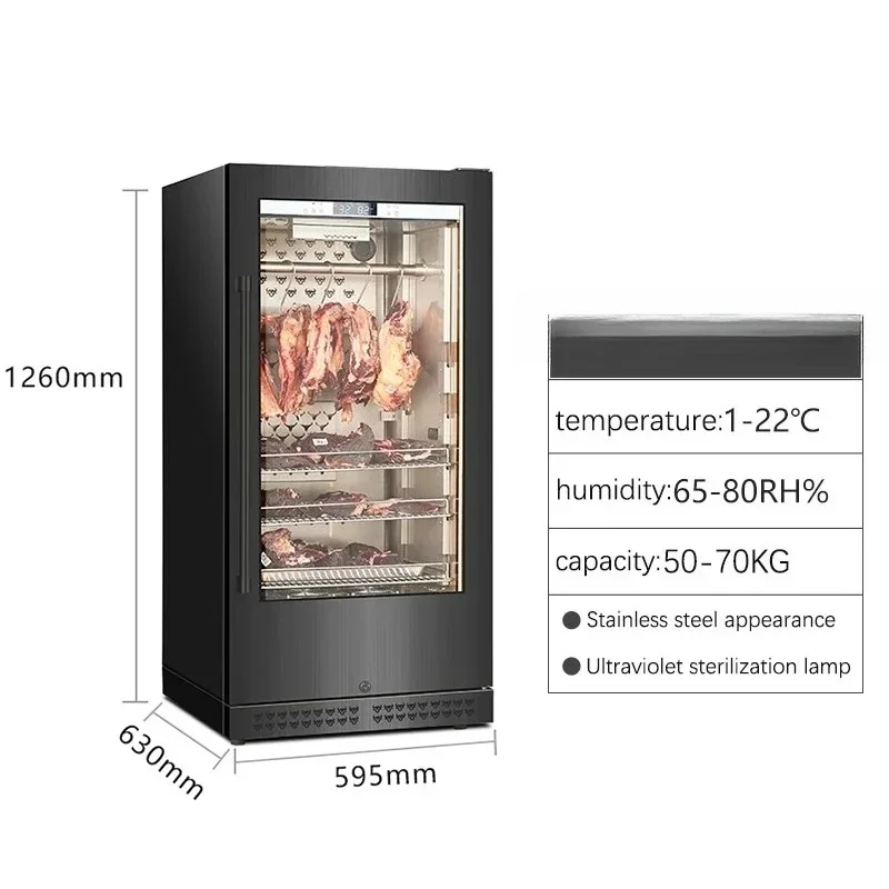 Good Items Quality Guaranteed Humidity 65-80% 50-70KG Meat Aging Refrigerator Dry Ager Mini Fridge Meat On Table For Beef