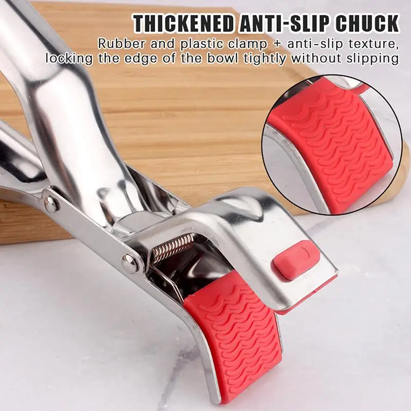 Hot 1pc Anti-scalding Clip Hot Bowl Holder Dish Clamp Pot Pan Gripper Clip Air Fryer Dish Plate Retriever Tongs Kitchen Supplies